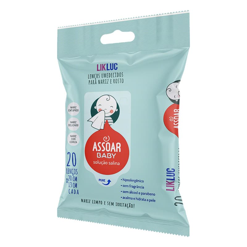 Assoar Baby - Lenços Umedecidos Com Solução Salina  - Likluc