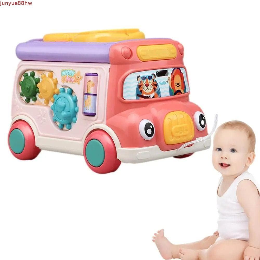 Brinquedo Do Bebê Ônibus Da Atividade Musical De JUNYUE , Brinquedos Educativos Música De Som Montessori , Classificador