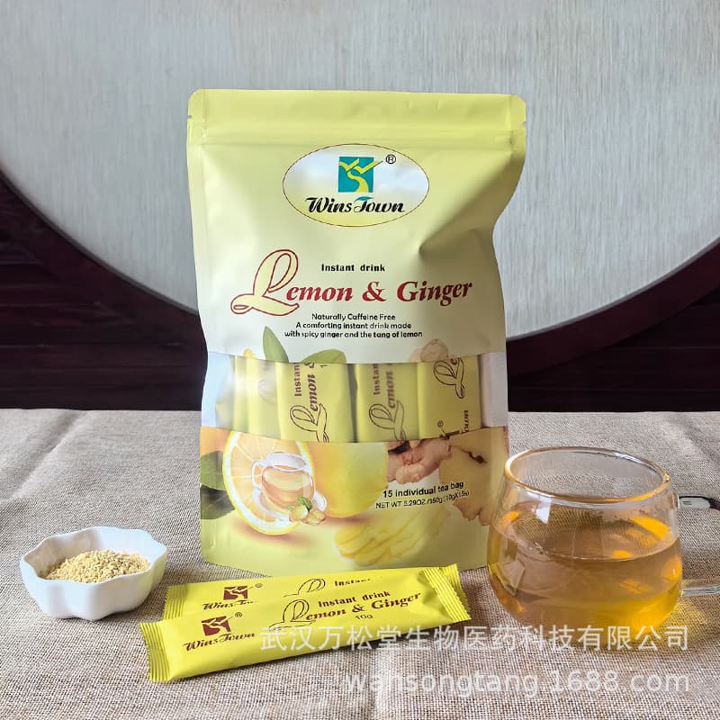 Chá De Gengibre Orgânico Com Limão Winstown Instantâneo De Mel888999920260708