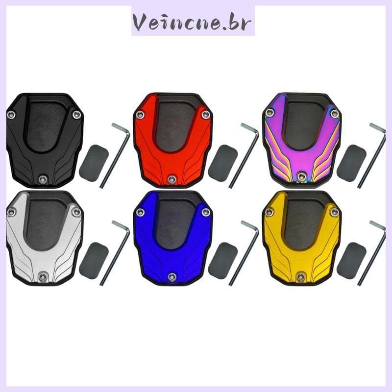 VEI Ampliador Almofada Placa Para CBR650 Motocicleta Kickstand Pé Suporte Lateral Extensão Acessórios Moto Pla