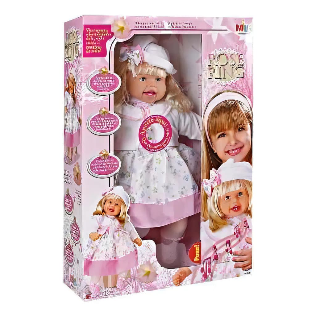 Boneca Milk Brinquedos Rose Ring 64cm Canta 3 Cantigas Articulada