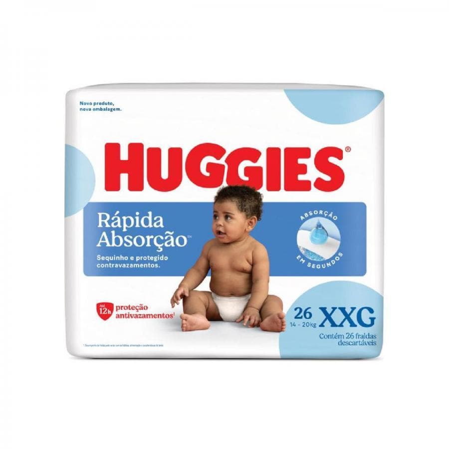 Fralda Huggies Tripla Protecao Meguinha XXG 26 Unidades