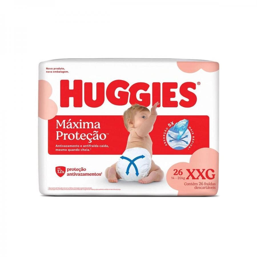Fralda Huggies Supreme Care Tamanho XXG 26 Unidades