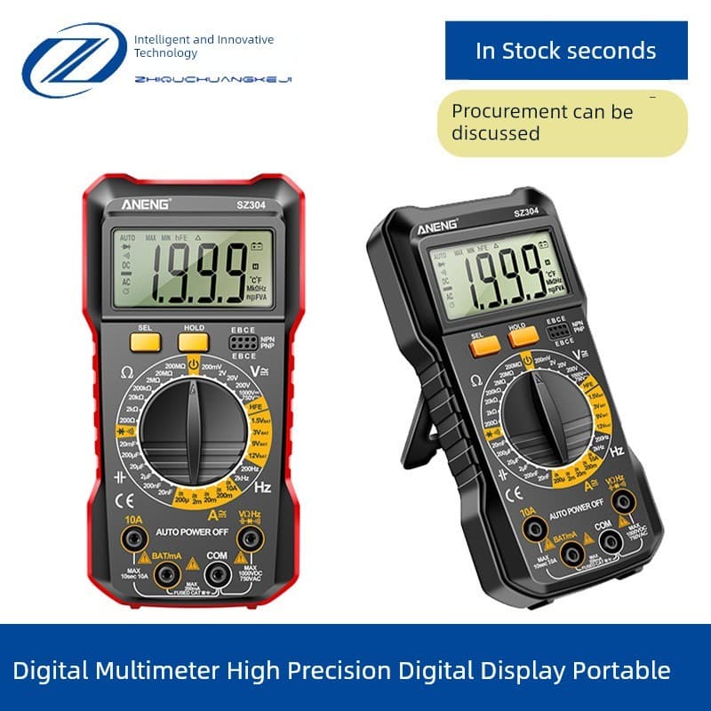 Multímetro Digital Anti-queimadura DT9205S, multímetro dedicado para reparo de eletricista, Capacitor de 2.000 uf, alta 