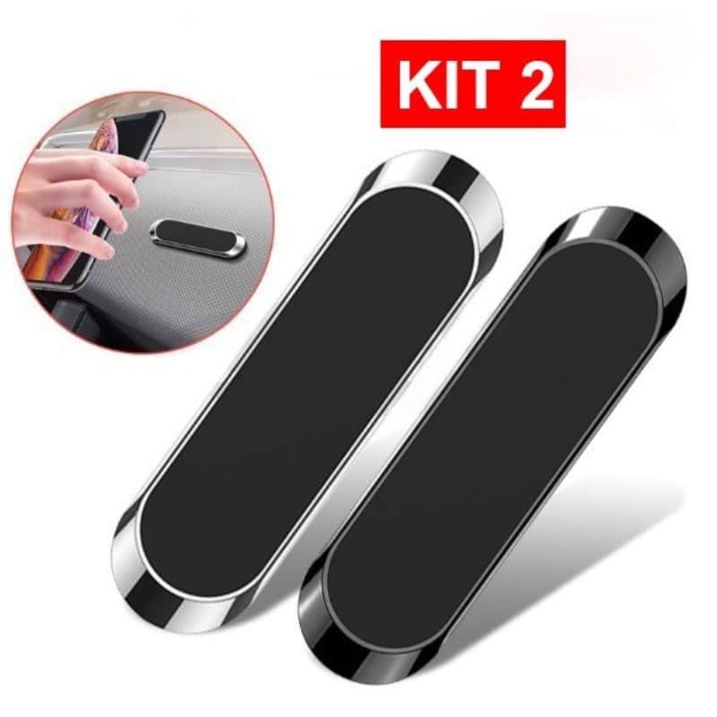 KIT 2 Suporte Veicular Magnético Poderoso imã Forte Neodimio Celular Universal Automotivo Para Carro A5315