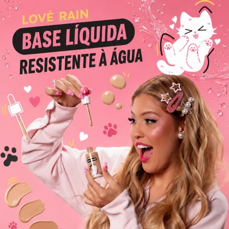 Base Líquida Alta Performance de Vidro OMG! - Lové Rain Cosméticos