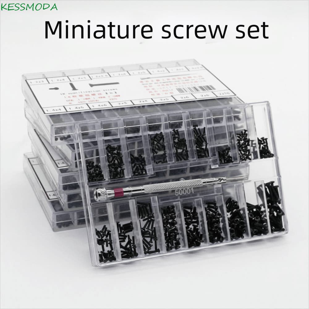 Mini Conjunto De Parafusos , Kit De Ferramentas De Reparo Sortido Em Caixa , Porcas Cruz Prata Parafuso Ferramenta De Óc