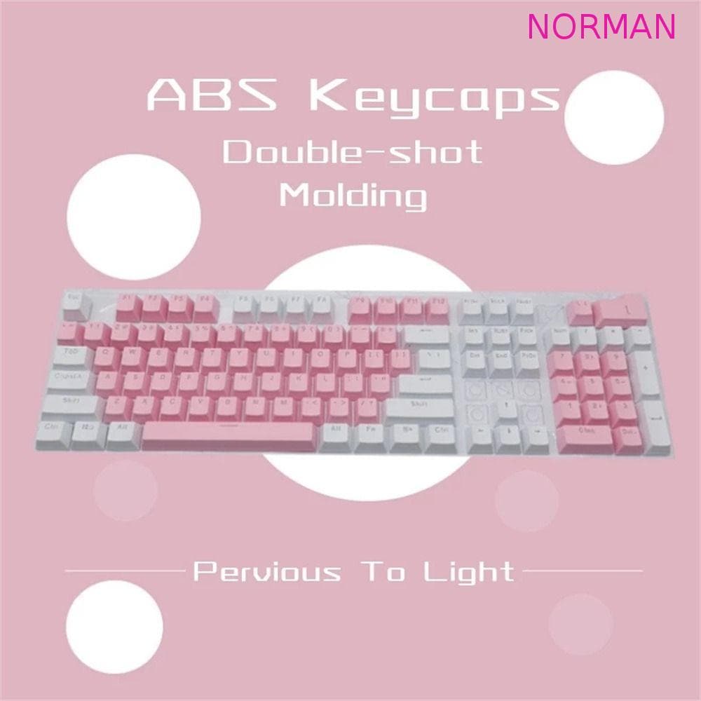 NORMAN Mecânico Keycaps 104Pcs Teclado Injeção OEM 104/108 Teclas Em Branco Coloridas