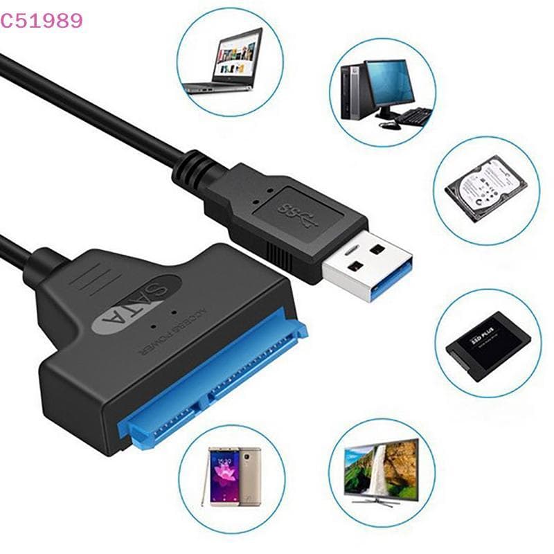 [kaan] Leitor Adaptador De Unidade De Disco Rígido Externo USB 3.0 Para SATA 2.5 " Cabo SSD HDD BR
