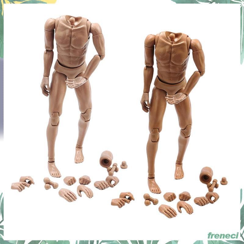 [Freneci] Figura Masculina Articulada Em Escala 1/6 , Super Flexível , Muscular , Silicone , Corpo Articulado , Boneca P