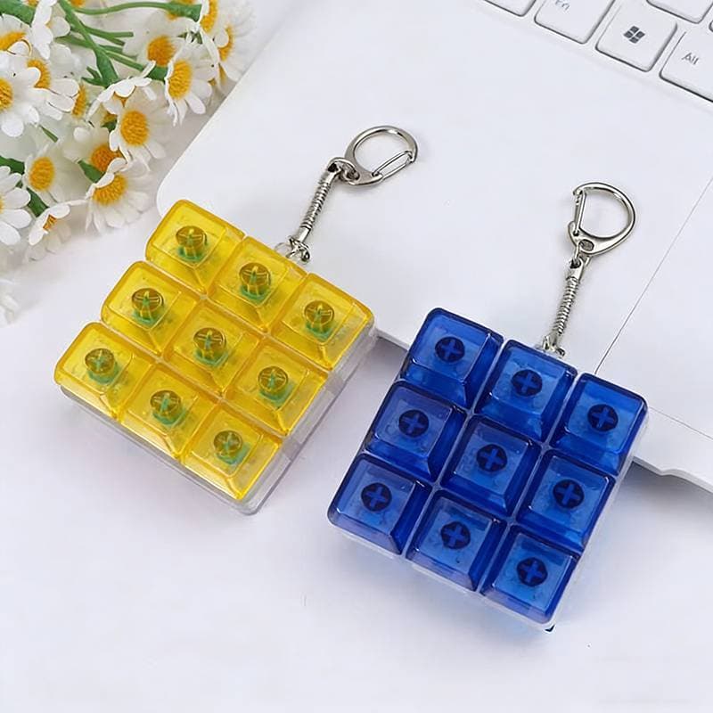 [MYBR] 9 Teclas Mecânico Teclado Eixo Tester Teclados De Dedo Brinquedo Chave Alívio Do Estresse Botão Fidget Brinquedos
