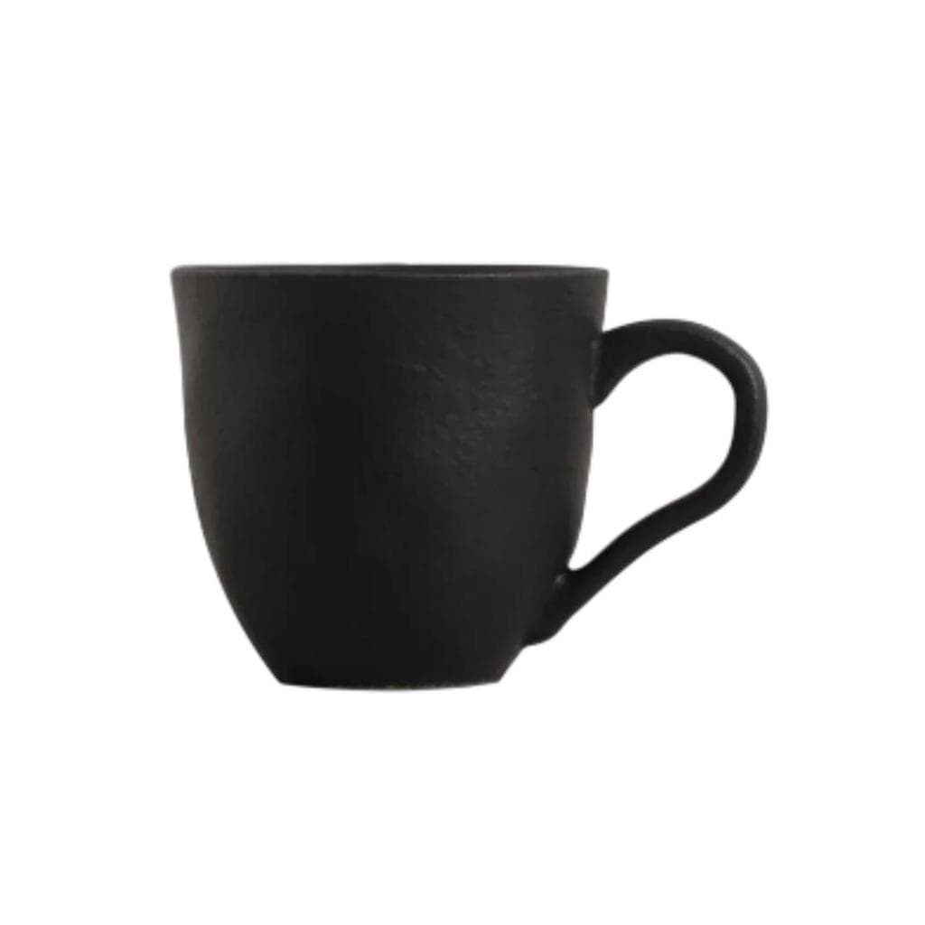 Xícara Chá Cerâmica Stoneware Orgânico Preto Matte 170ml 1un