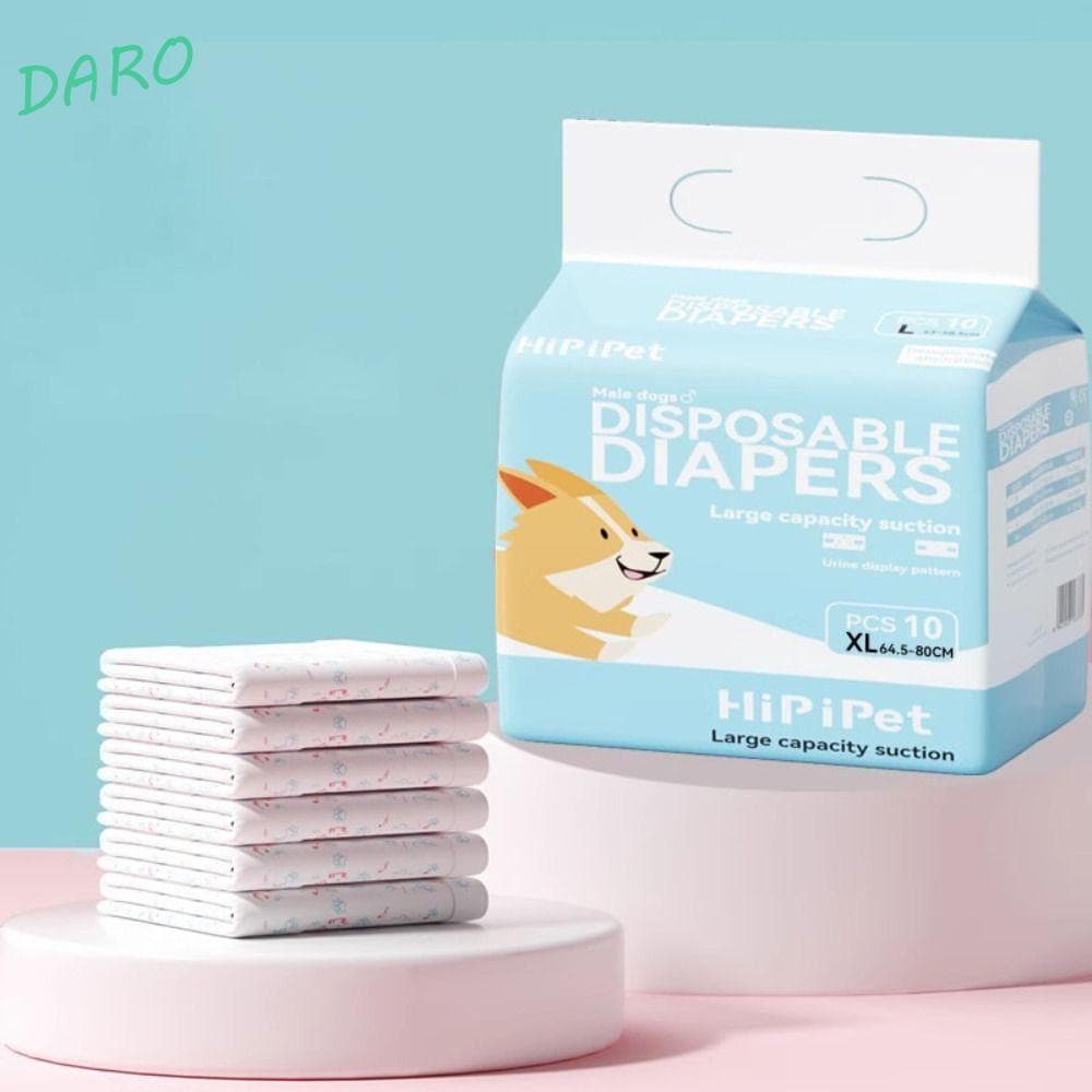 Darao 10 Unidades De Fraldas Descartáveis Para Animais De Estimação , Calças Menstruais Cães À Prova De Vazamentos De Su