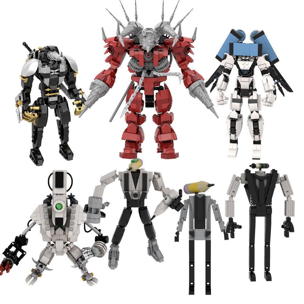 Novos Blocos de Montar Skibidi Toilet Man, Brinquedos Titan Drill para Crianças, Blocos de Lego, Presente para Crianças