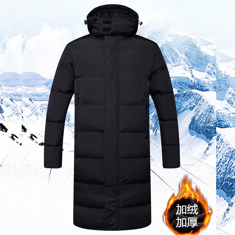 Nova jaqueta de comprimento médio para baixo jaqueta de inverno masculina jaqueta acolchoada mais veludo engrossado na m