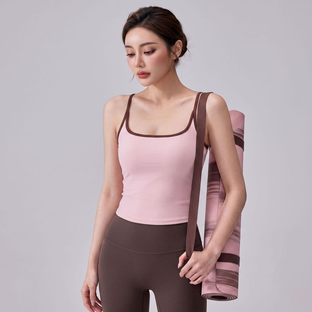 Nova Roupa Interior Esportiva Feminina Bonita Volta Pilates Sutiã De Fitness Alça Fina Respirável Roupas De Yoga