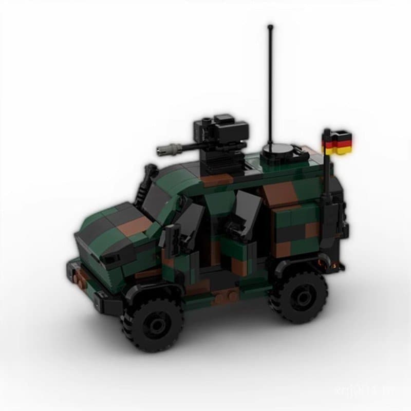 MOC compatível com o modelo de veículo blindado Lego ATF Dingo da série militar, brinquedo de blocos de montar de pequen
