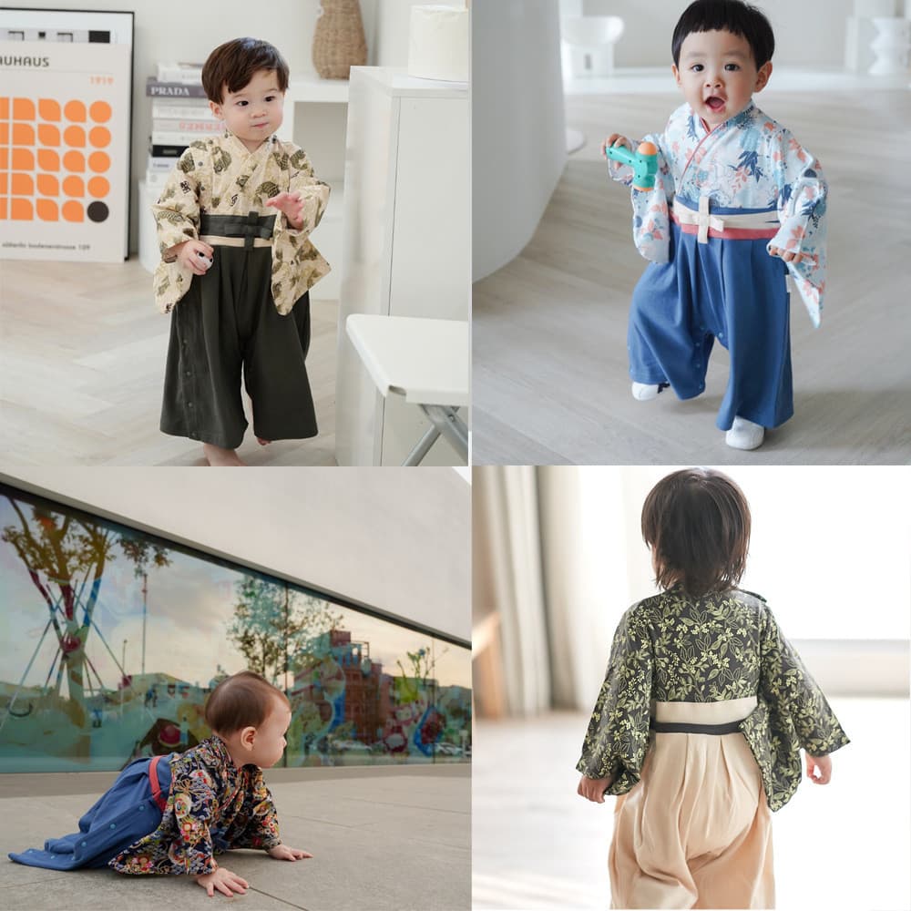 Algodão Bebê Menino Menina Quimono Macacão Estilo Japonês Bodysuit Infantil Primavera Outono Roupas 3 Meses A 2 Anos De 