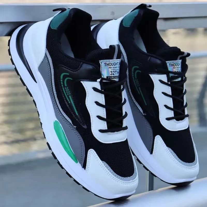 Novos sapatos masculinos, novos tênis esportivos com malha respirável, tênis casuais leves, tênis de corrida com sola ma