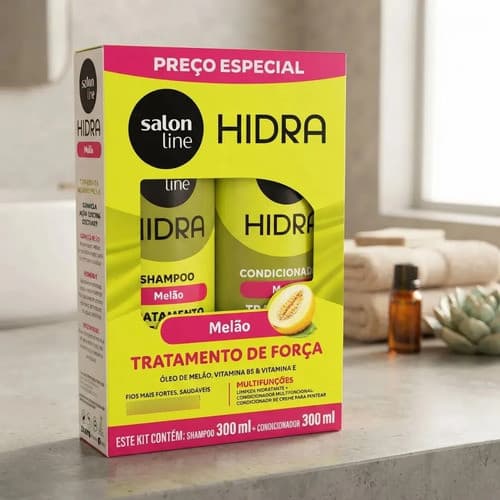 Kit Shampoo Condicionador Melão Hidra Hidratante Salon Line