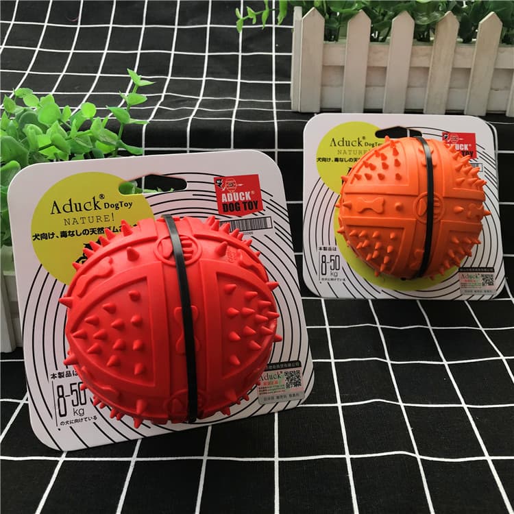 ADUCK brinquedo de treinamento de cachorro japonês de borracha Real, bola saltitante de borracha para cachorro, bola de 