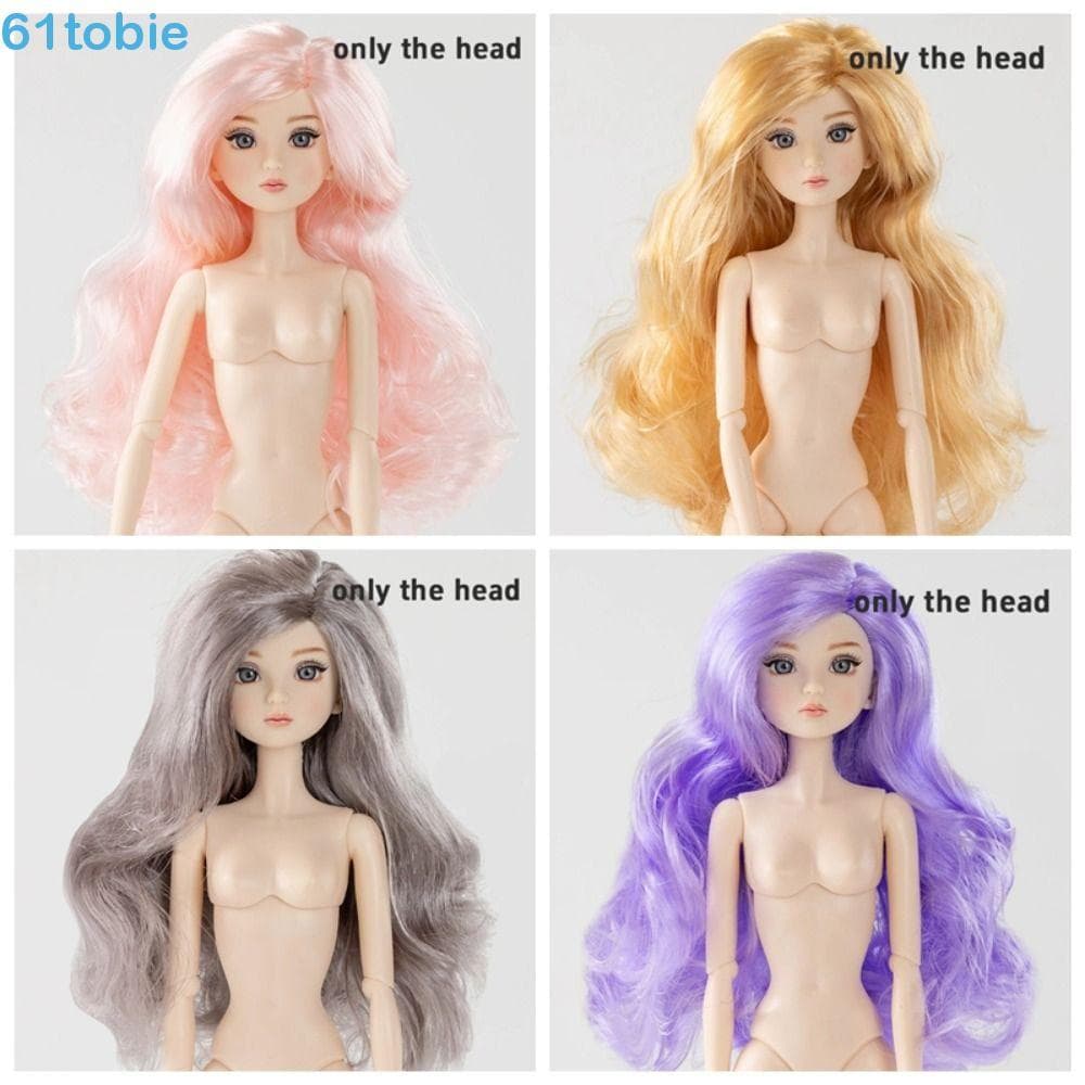 Corpo De Boneca Supermodelo , Olhos De Vidro , Cabeça De Maquiagem Colorida , Cabelo Encaracolado , Móvel Articulado 1/6