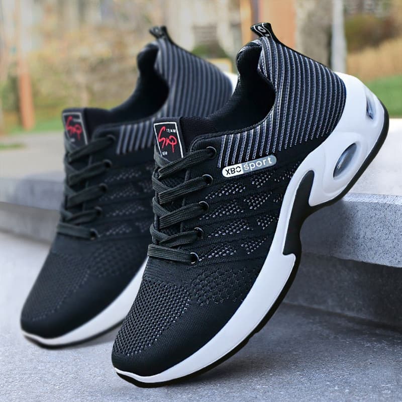 Tênis de corrida com cadarço, tênis esportivos, sapatos de sola grossa com aumento de altura