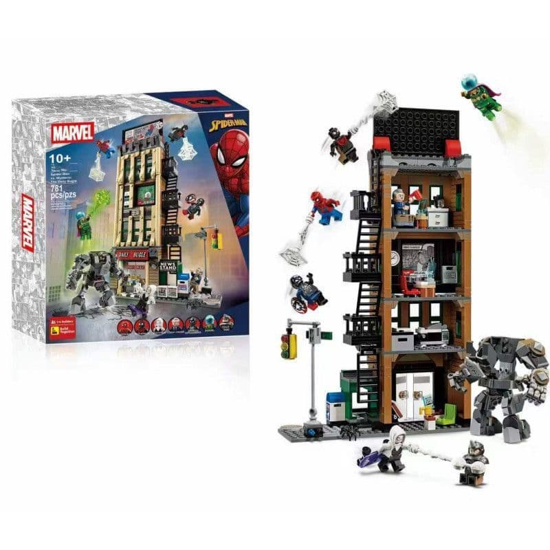 1.000 PCS Blocos de Montar Lego Série Super-Heróis Homem-Aranha Guerra dos Homens-Aranha Jornal Diário Brinquedos Infant