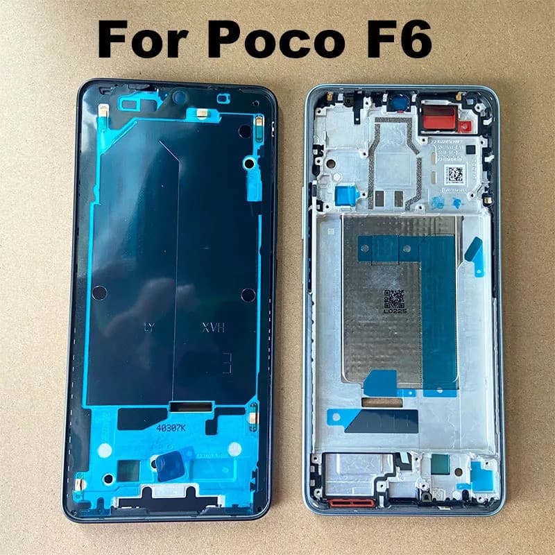 Para Xiaomi Poco F6: Estrutura Central, Moldura Frontal do LCD, Placa de Aro, Peças de Reparo para Smartphone, Modelo 24
