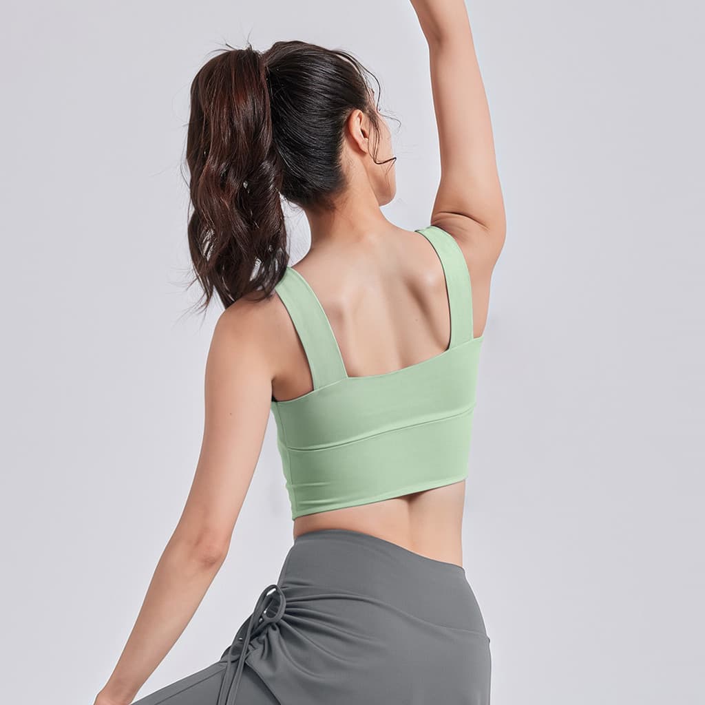 Ombro largo correndo Push-Up colete tipo à prova de choque roupa interior esportiva feminina Fitness Yoga roupa interior