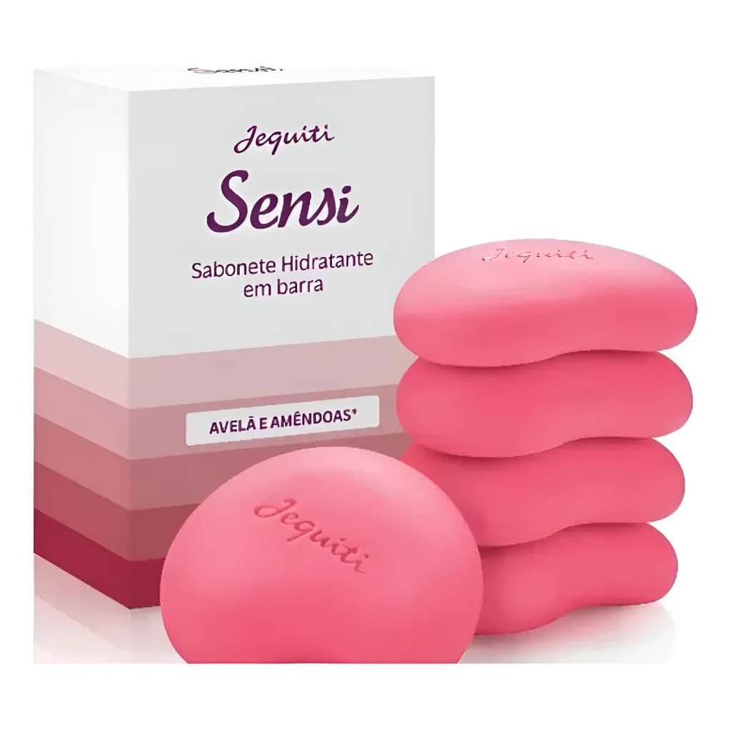 Sabonete Hidratante Barra Sensi Avelã Amêndoas 5x80g Jequiti