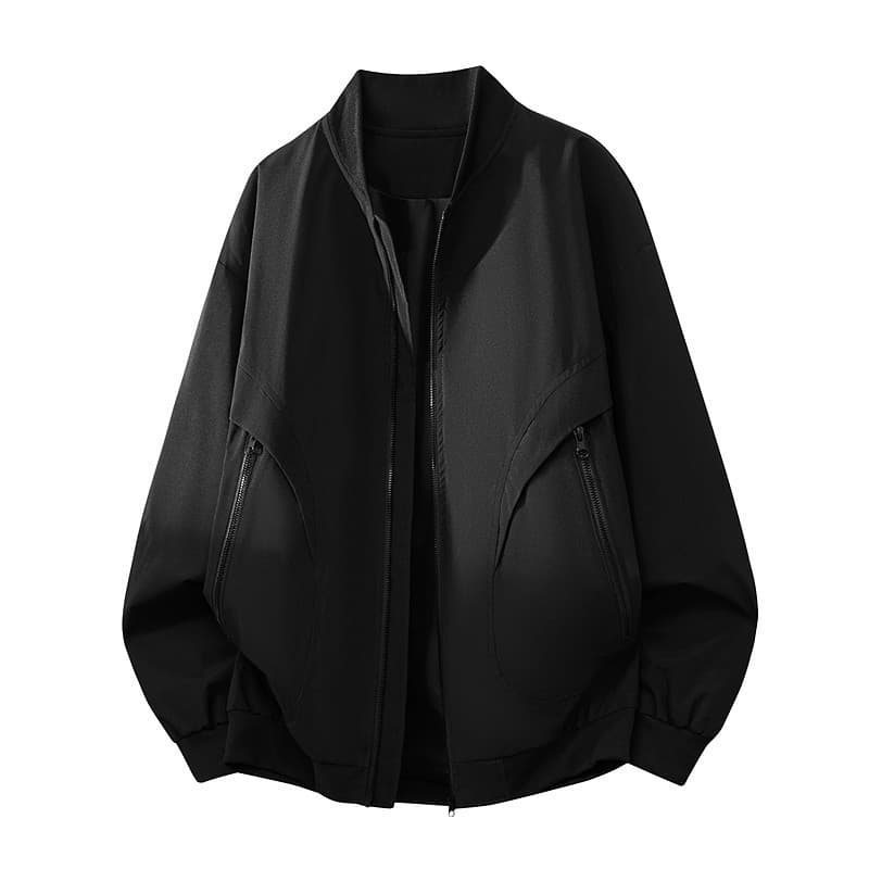 Outono inverno novo estilo gola alta jaqueta administrativa jaqueta masculina cor sólida grupo Wear jaqueta masculina do