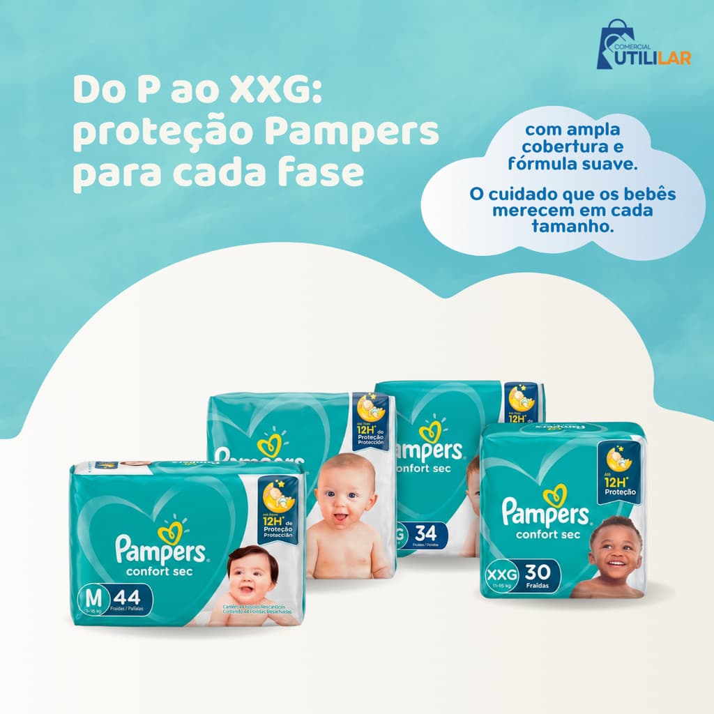 Fralda Descartvável Pampers Confort Sec