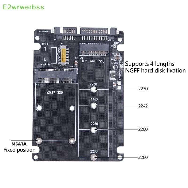 [E2wrwerbss] NGFF Para SATA 3 Gabinete HDD Externo Adaptador MSATA SSD M . 2 Placa Adaptadora De Protocolo Novo