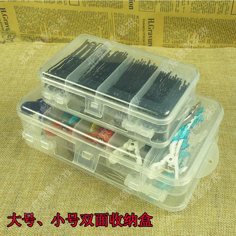 Ferramenta Sub-embalagem caixa de armazenamento de camada dupla clipe caixa de jóias pode segurar clipe de bico de pato 