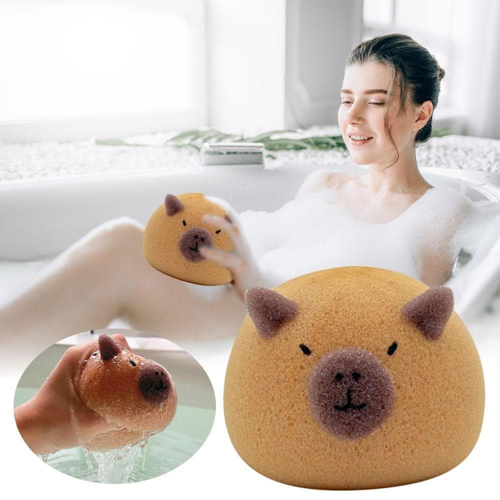 Capybara Bola De Esponja De Banho , Esfoliante De Corpo Em Blister Bebê , Macia Para Adultos