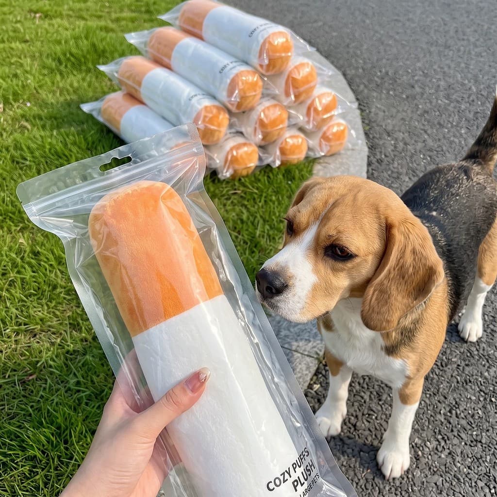 [Brinquedo de cachorro rebelde] Brinquedo com som de cigarro para cachorro, cigarro de pelúcia, Molar, resistente à mord