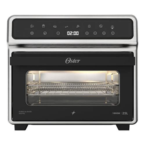 Fritadeira E Forno 8em1 25l Digital Inox 220v Ofor270 Oster Inox 220v