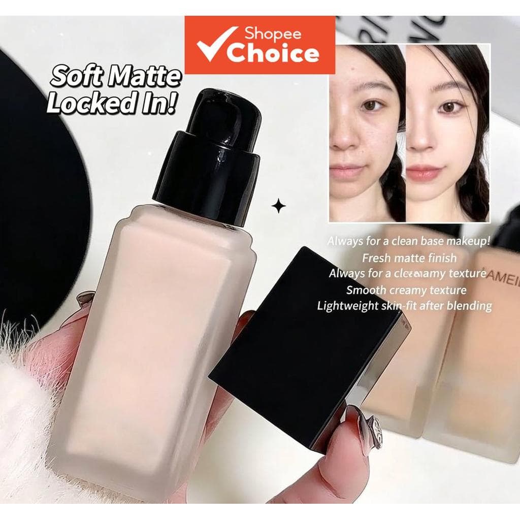 Base Líquida Clara Hidratante Bege Branco Cobertura Média Longa Duração Respirável Brilho Natural Maquiagem Facial 30g