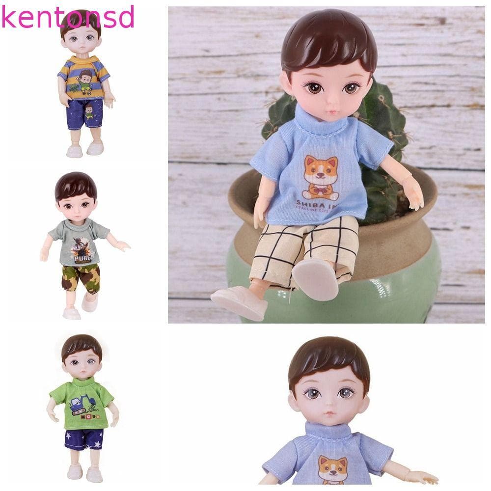 Boneca BJD De 16cm , Com Olhos Simulados 3D De Articulação Móvel Roupas Dobradiça De 13 Bonecas Articuladas