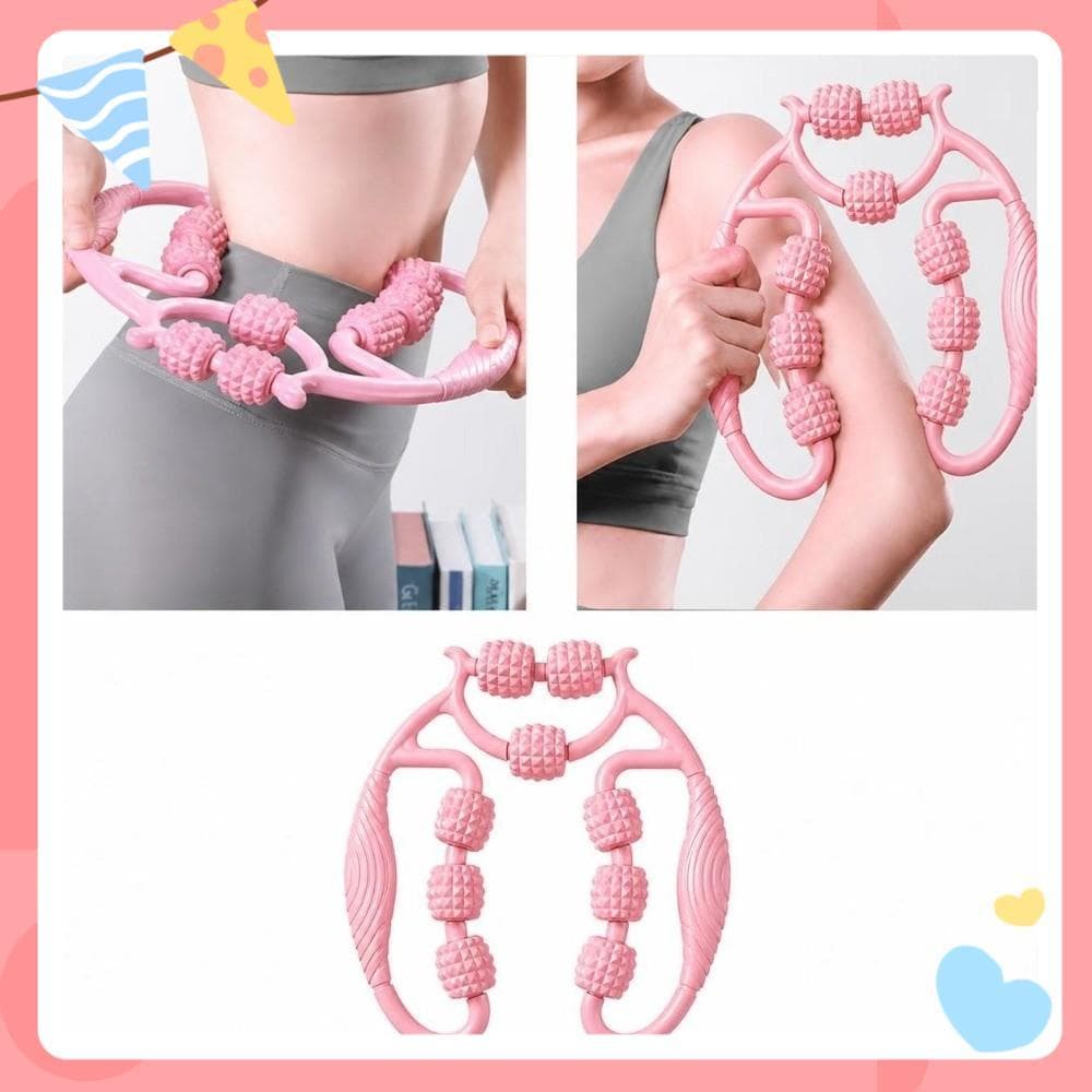Massageador De Rolo Muscular , Braçadeiras Circulares Reutilizáveis De 360 Graus E 9 Rodas , Pernas