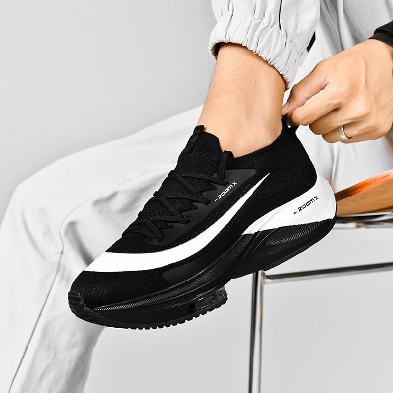 Tênis de corrida Bolt com amortecimento em almofada de ar na parte frontal, tênis esportivo Flyknit, leve, com amortecim