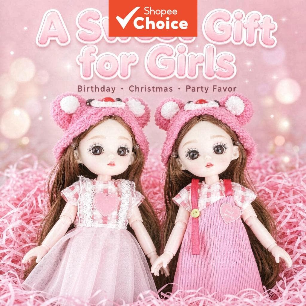 Boneca da moda 26cm com vestido de renda, boneca princesa articulada com olhos grandes, brinquedo de presente de