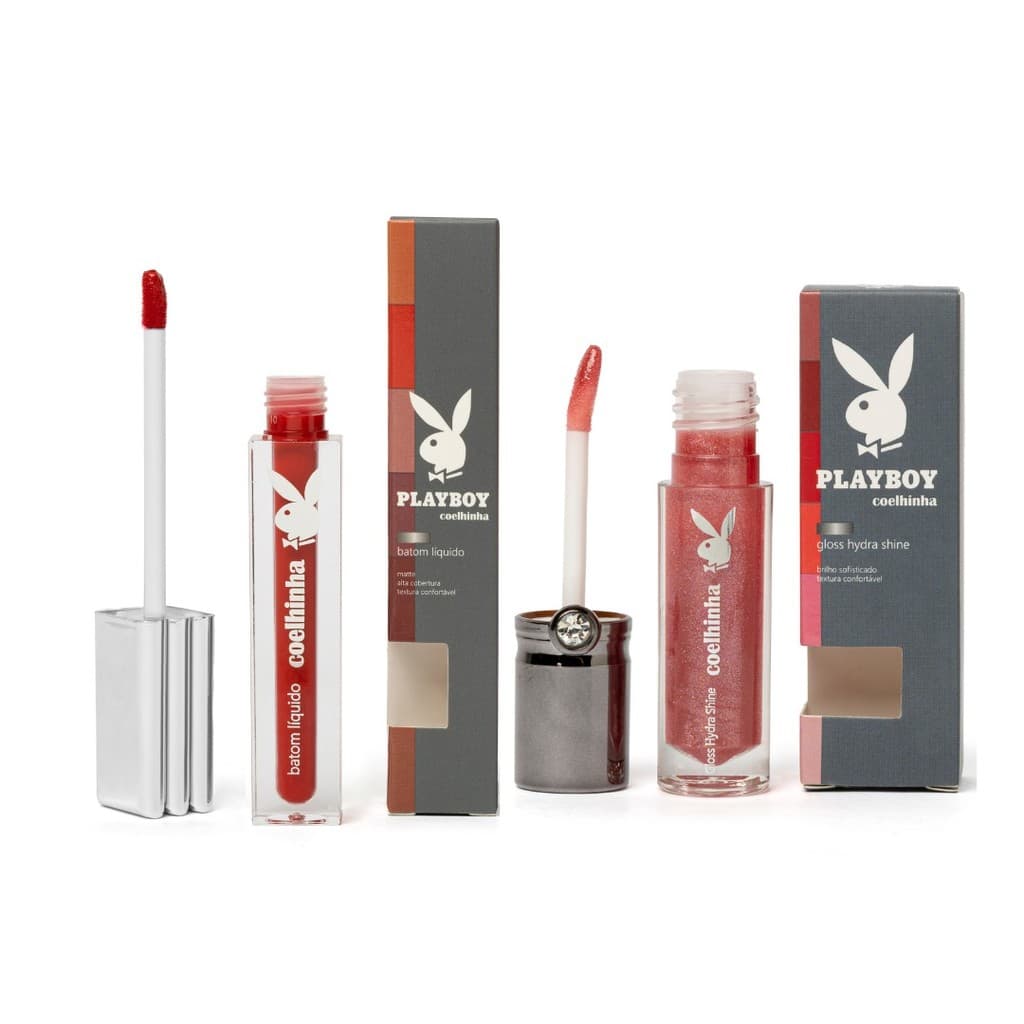 Kit Gloss Hidra Shine + Batom Líquido Matte Coleção Coelhinha - Playboy