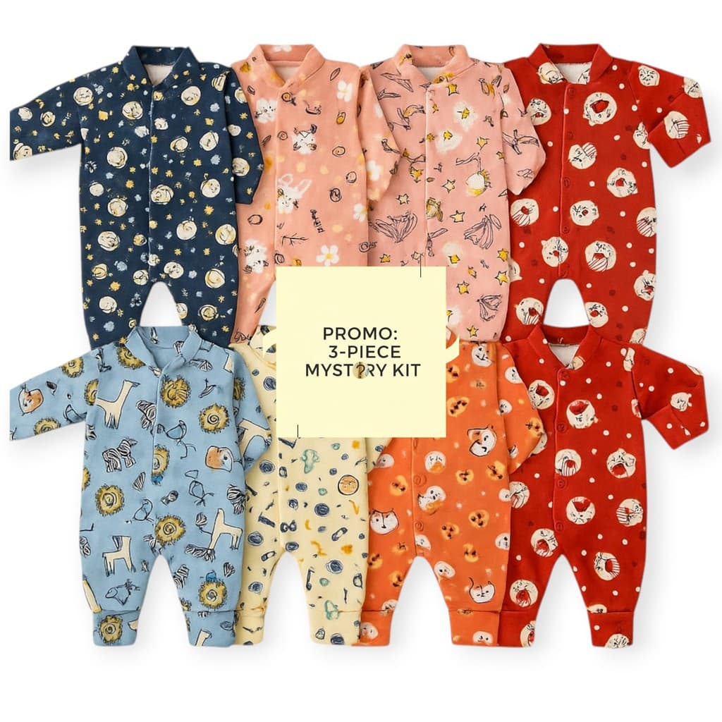 KIT MACACÃO BEBÊ - KIT COM 3 - MACACAO BÊBE MENINO MACACAO BEBE MENINA - MACACÃO SOFT COM BOTÃO PRESSÃO