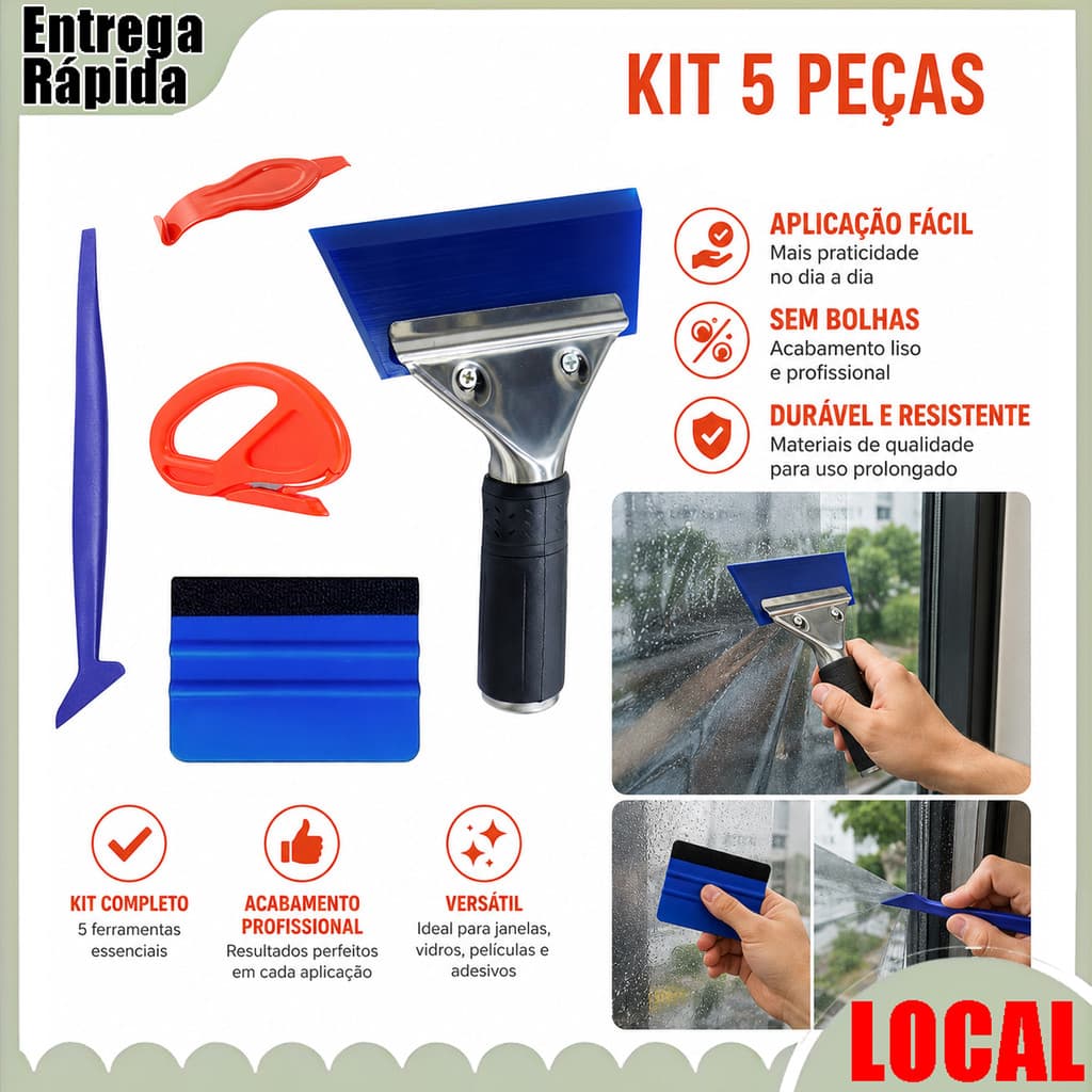 Conjunto completo de ferramentas de filme de carro, raspador, limpador de janela, filme Solar, kit de ferramentas especi