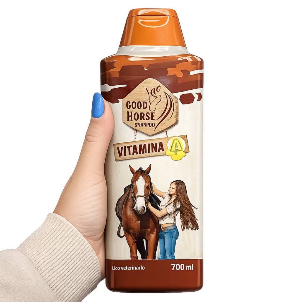 Shampoo Good Horse Para Cavalos 700ml Com Vitamina A Limpeza e Brilho da Pelagem