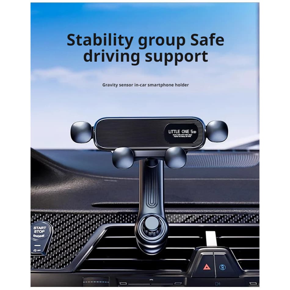 [Fácil de Usar] Suporte para celular veicular tipo clipe para saídas de ar. Celular/Carro/360°