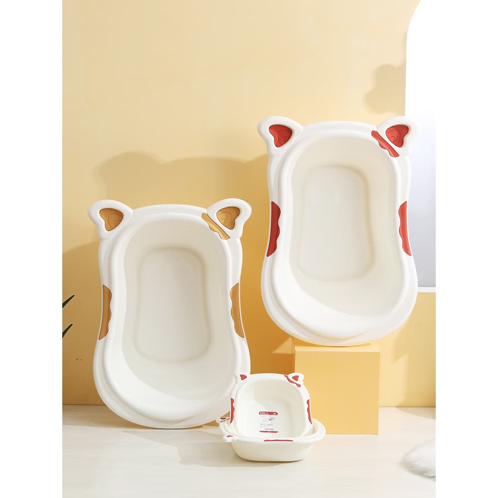 Engrossado dos desenhos animados banheira do bebê orelha de gato crianças banheira doméstica Sitable deitado banheira do