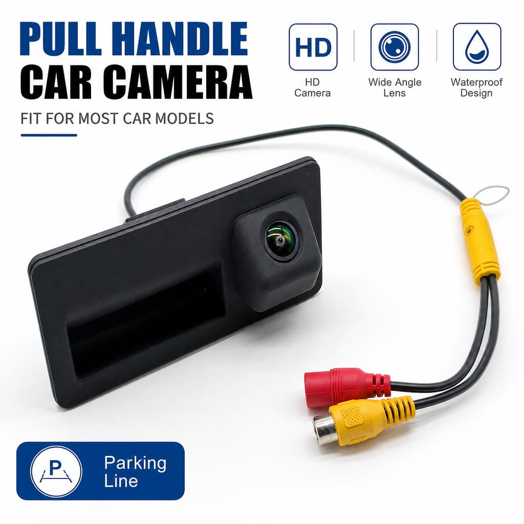 Câmera Reversa Universal Para Carro AHD CVBS HD Visão Noturna 170 Graus Fisheye Pull Integrado De Traseira À Prova D'águ